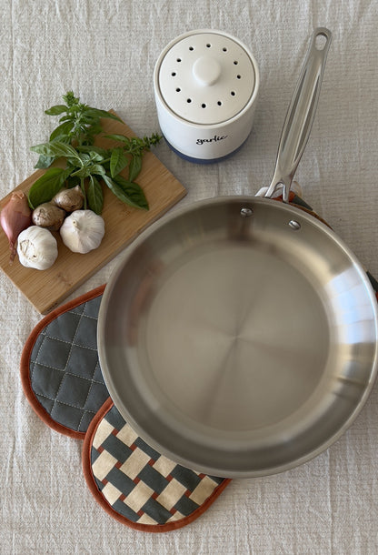 Large Fully Clad Stainless Steel Frypan Skillet (30cm / 12 Inch)