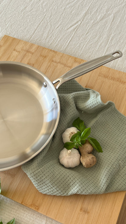 Large Fully Clad Stainless Steel Frypan Skillet (30cm / 12 Inch)